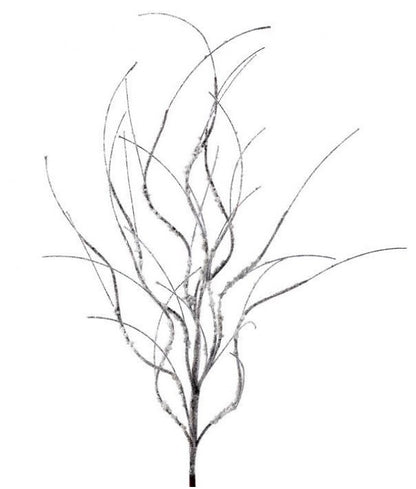 32 Inch Frosted Curly Twig Spray