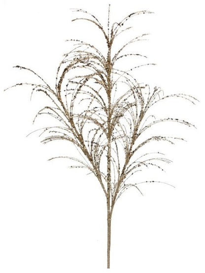 34 Inch Champagne Glitter Sequin Pampas Grass Spray
