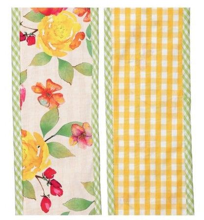 4 Inch By 5 Yard Summer Rose Nasturitum Ribbon