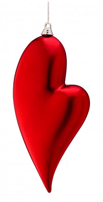 18 Inch Red Modern Heart Finial