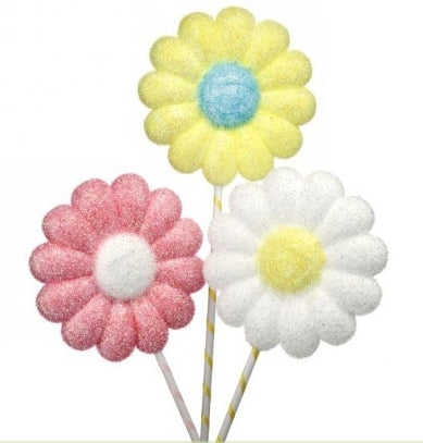 36 Inch Styrofoam Glitter Daisy Stem Three Styles
