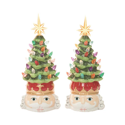 11.5 Inch Light Up Nutcracker Head Decor Two Styles