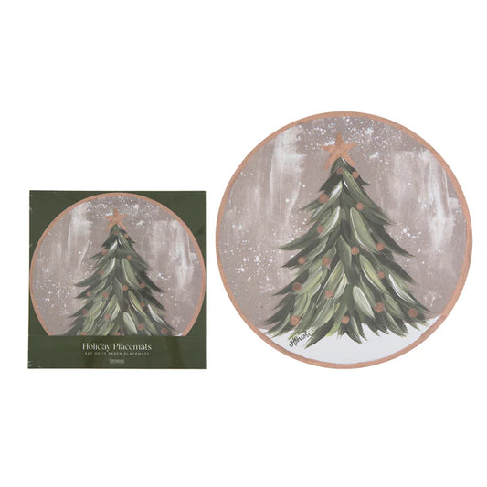 Set Of 12 Tree Holiday Placemats