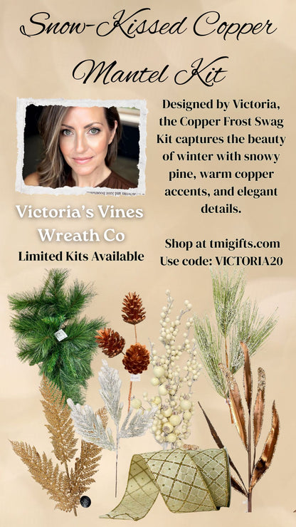 Snow Kissed Copper Mantel Kit By Victoria Vines Co