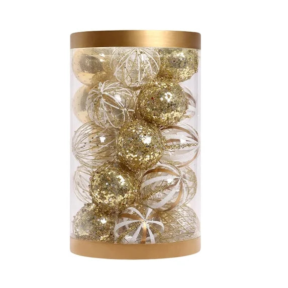 Visland 25 Piece Gold And White Ornament Set
