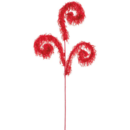 29.5 Inch Red Curly Spray