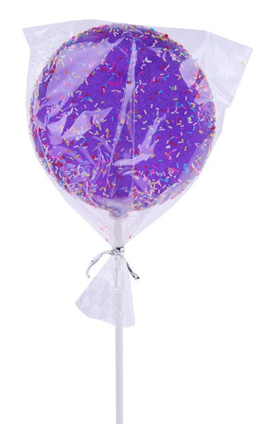 5 Inch Purple Glitter Sprinkle Lollipop Stick