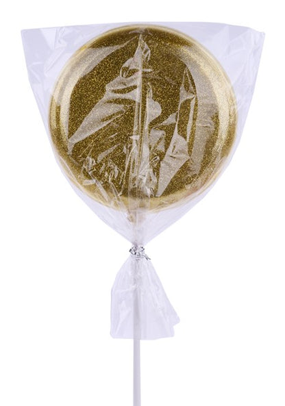 5 Inch Gold Glitter Lollipop With Stick