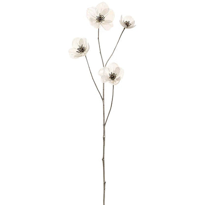 34 Inch White Iridescent Helleborus Spray