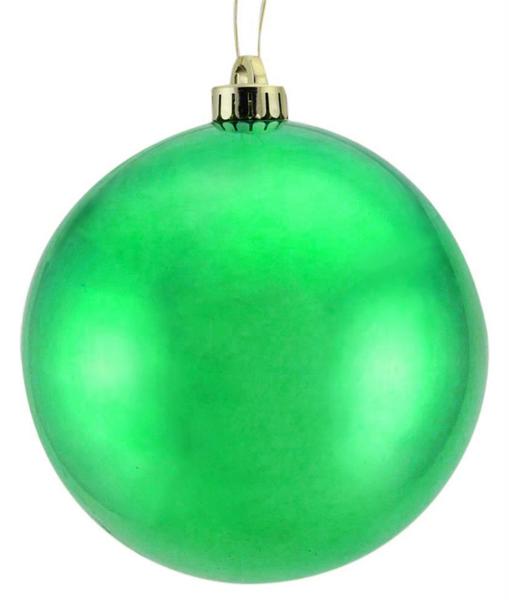 6 Inch Shiny Green Smooth Ornament Ball