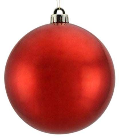 8 Inch Shiny Red Smooth Ornament Ball