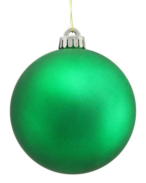6 Inch Matte Green Smooth Ornament Ball