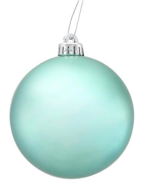 6 inch Matte Light Turquoise Smooth Ornament Ball