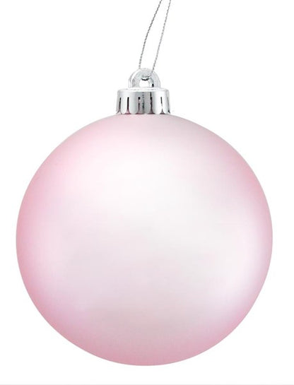 6 Inch Matte Icy Pink Smooth Ornament Ball