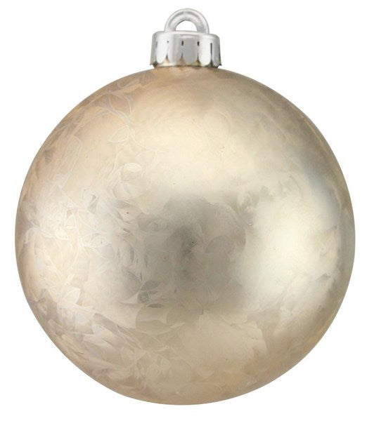10 Inch Rose Gold Smooth Feather Ornament Ball