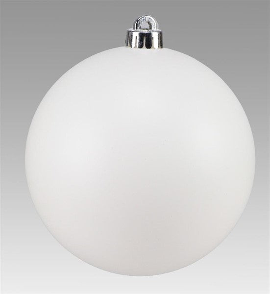 8 Inch Matte White Smooth Ornament Ball
