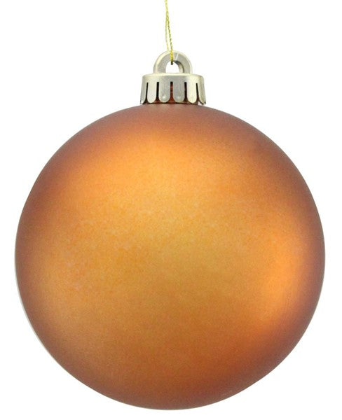 8 Inch Matte Chestnut Smooth Ball Ornament