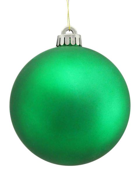 4 Inch Matte Green Smooth Ball Ornament