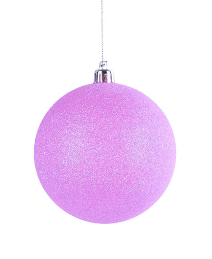 4 Inch Lavender Iridescent Glitter Ornament Ball