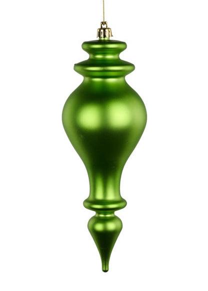 10 Inch Lime Green Shiny Finial Ornament