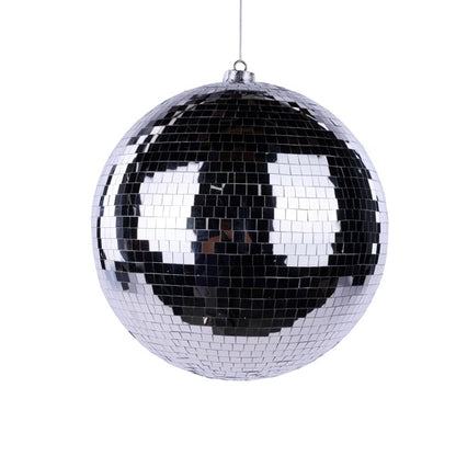 10 Inch Shiny Silver Mirror Ball Ornament