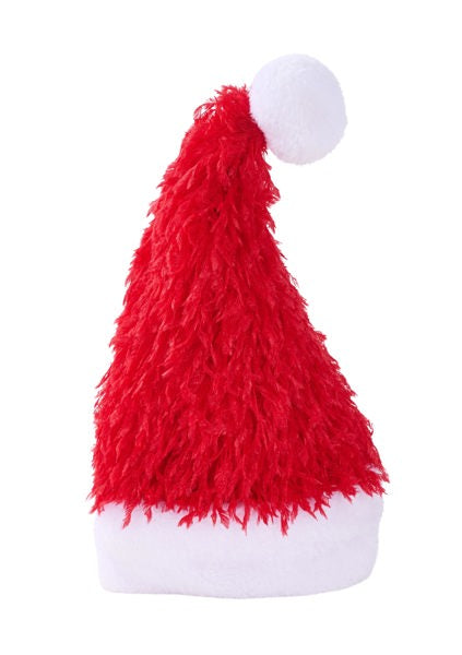 13 Inch Red Furry Santa Hat