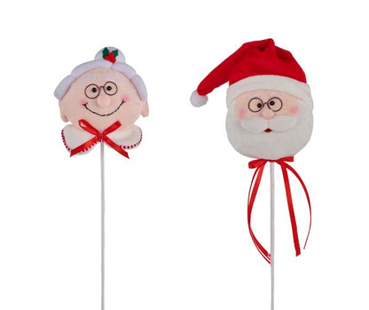 15 Inch Mr. And Mrs. Claus Assorted Pick