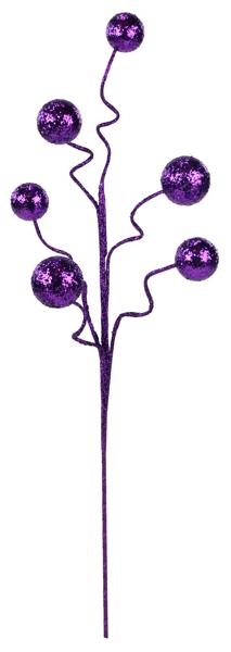 18 Inch Purple Glitter Ball Spray