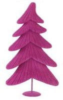 Flocked Whimsical Tree Six Assorted Colors