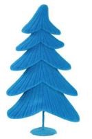 Flocked Whimsical Tree Six Assorted Colors