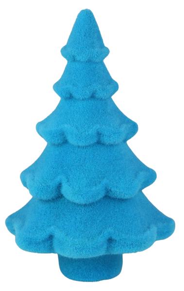 Bright Blue Flocked Full Sitting Tree