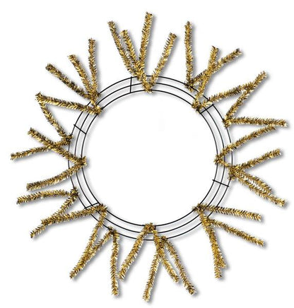 15 Inch Wire 25 Inch Overall Diameter Gold Pencil Work Wreath