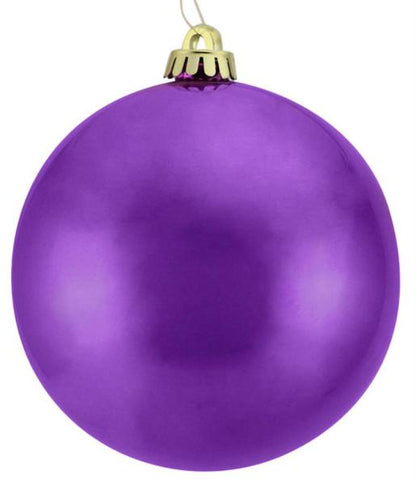 5 Inch Shiny Purple Smooth Ornament Ball