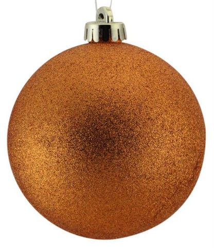 4 Inch Copper Glittered Ball