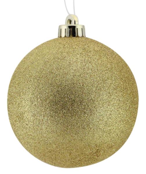 5 Inch Gold Glitter Ornament Ball