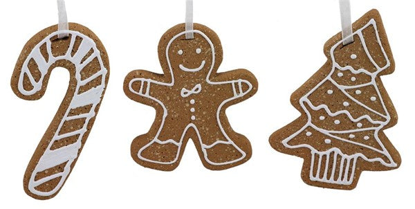 8 Inch Jumbo Gingerbread Ornament Three Styles