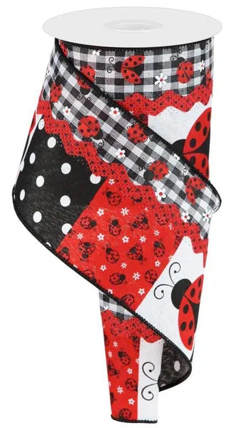4 Inch By 10 Yards Ladybug Ricrac Ribbon