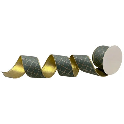 David Christopher's 2.5 Inch By 10 Yard Soft Robins Egg Champagne Glitter Diamond Ribbon