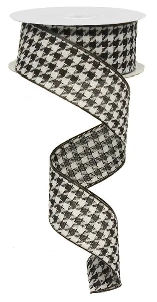 1.5 Inch By 10 Yard Large Houndstooth Ribbon