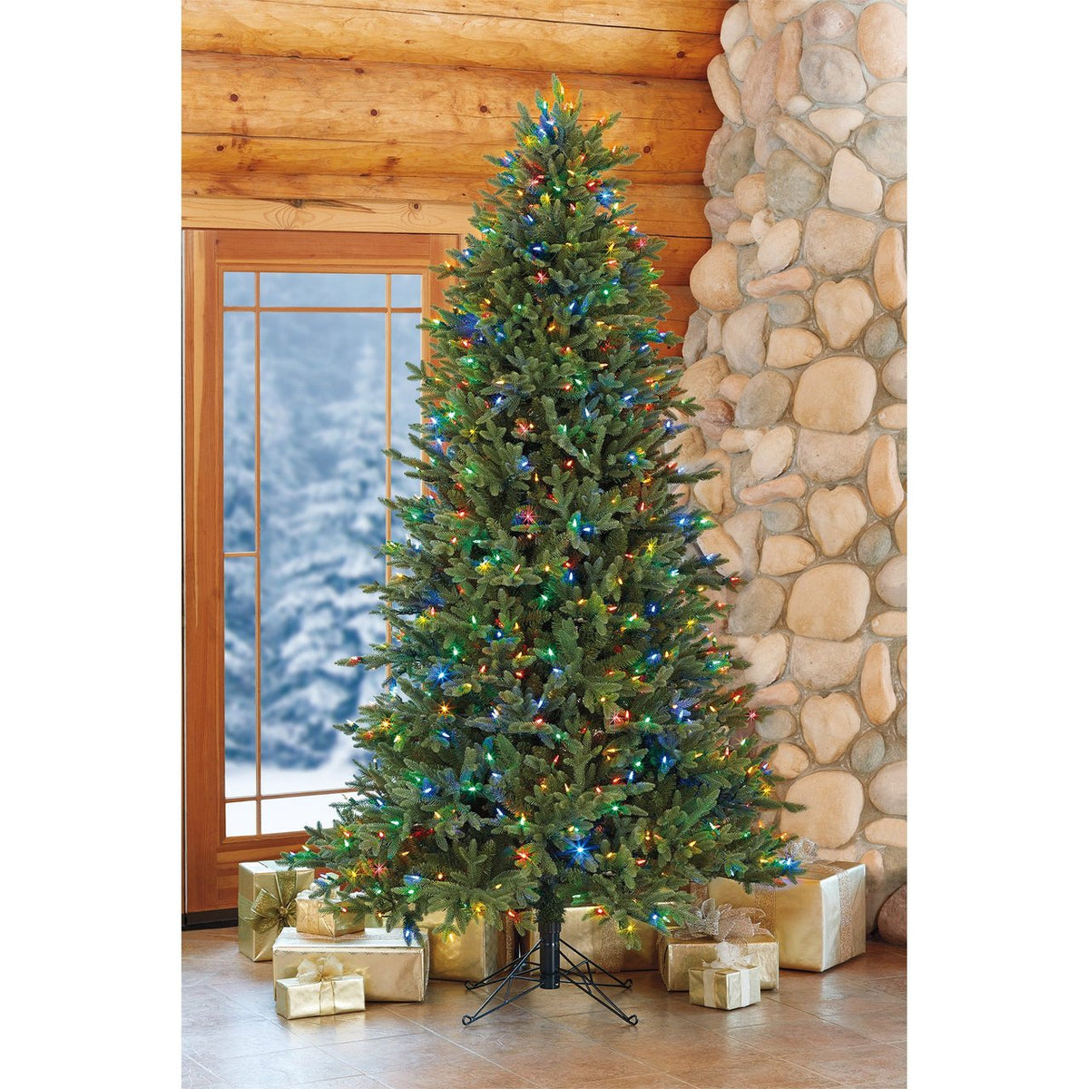 7.5 Foot Pre-Lit Aspen Surebright Christmas Tree with 700 LED Lights *OPEN BOX*