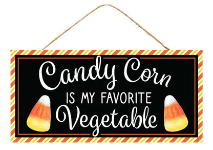 12.5 Inch Candy Corn Vegetable Wood Sign