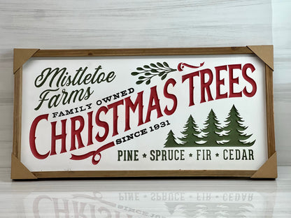Wood Engraved Christmas Sign  2 Styles