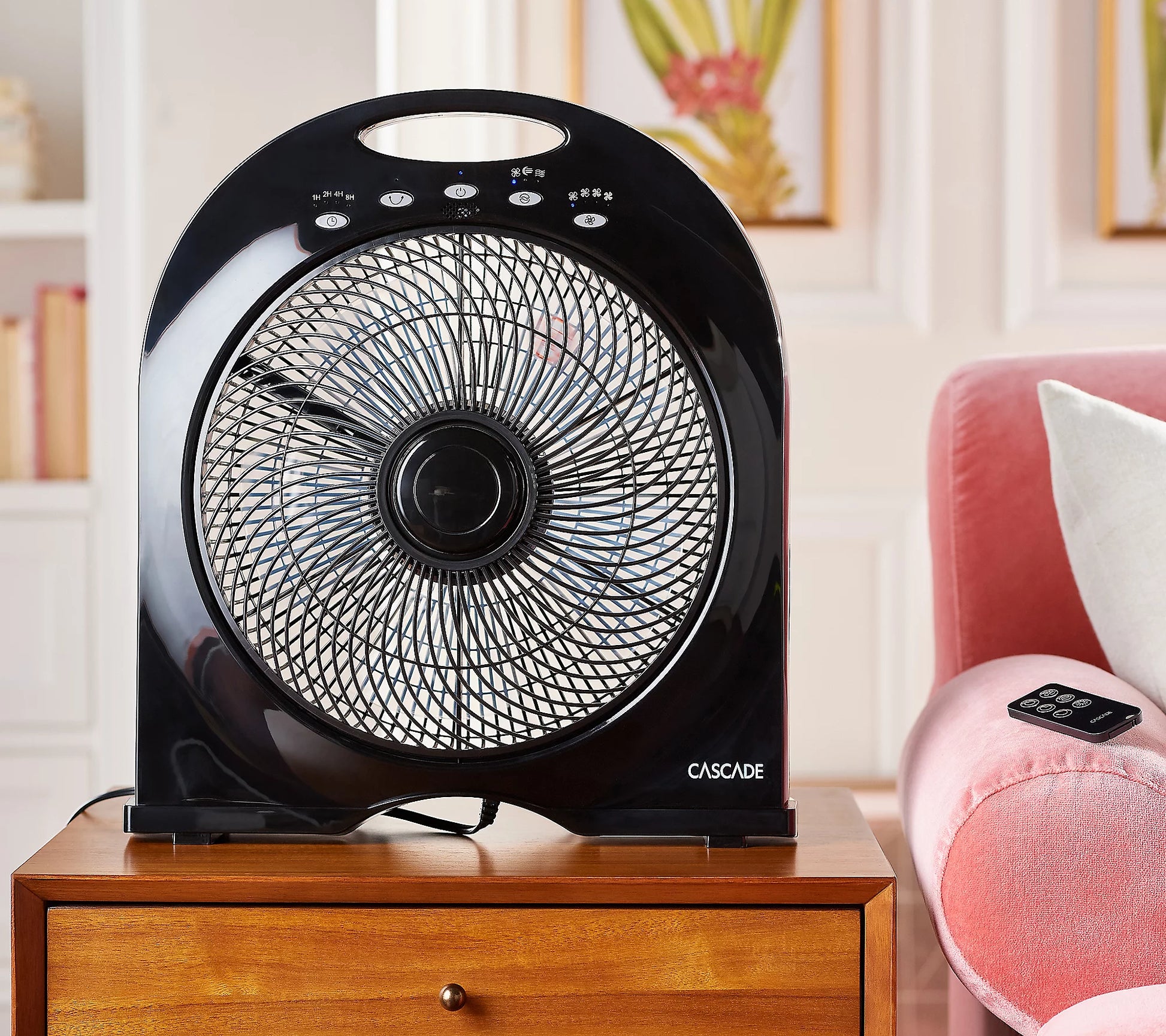 Cascade Capri 12 Inch Black Portable 4 Speed Cooling Fan