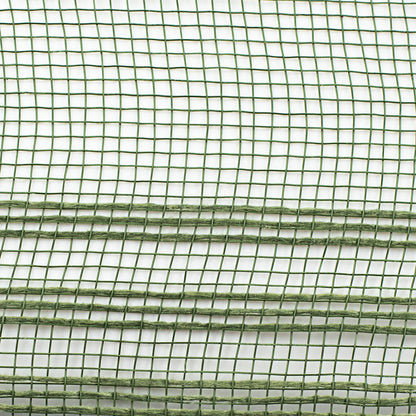 10.25 Inch By 10 Yard Moss Green Faux Jute Border Stripe Mesh
