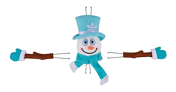 3 Piece 17 Inch Ice Blue Snowman Decor Kit