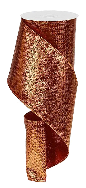 4 Inch By 10 Yard Copper Metallic Ribbon
