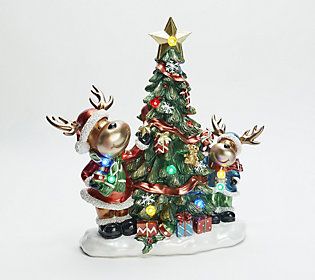 Kringle Express Lit Resin Characters Decorating Christmas Tree