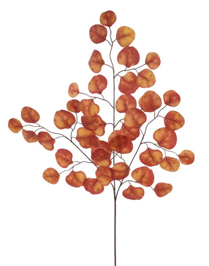 27 Inch Dark Orange Apple Leaf Spray
