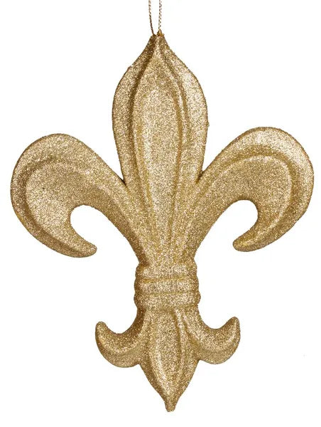 13 Inch Gold Fluer De Lis With Hanger