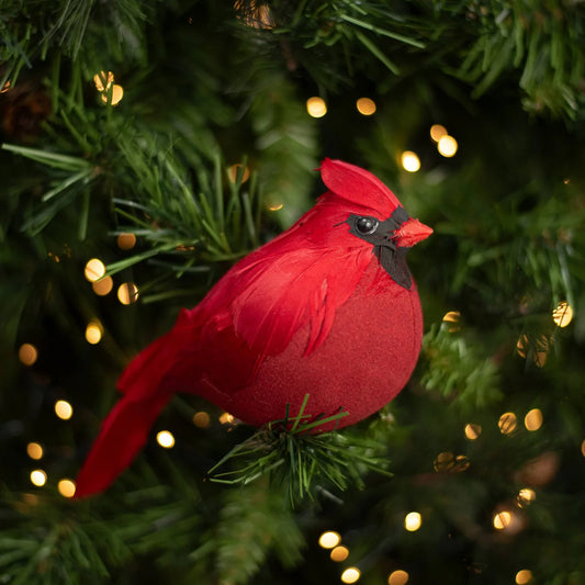 7 Inch Red Chubby Feather Cardinal